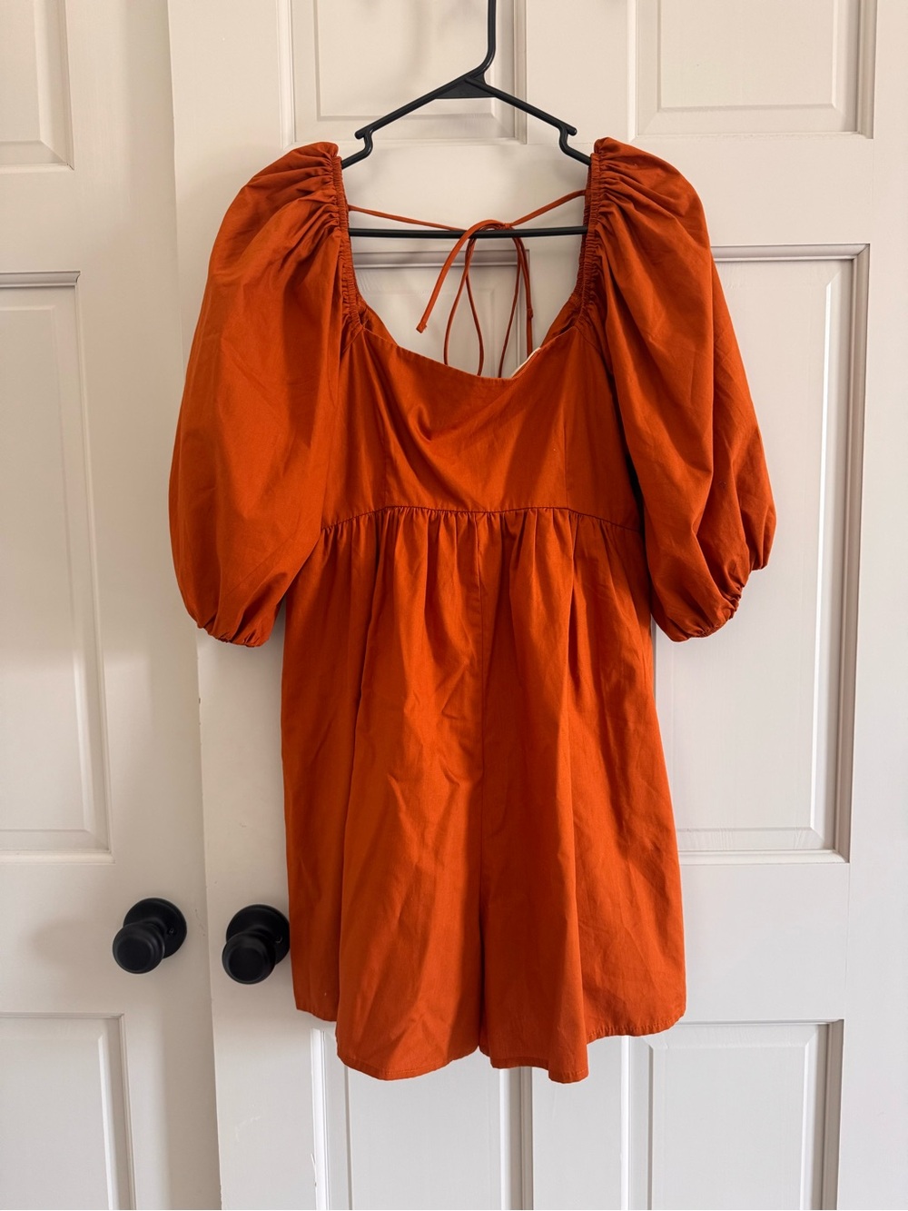 Abercrombie & Fitch bubble sleeve orange romper M NWT
